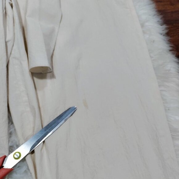 Zara Womens XL High Waisted Tapered Leg Capri Trousers Pants Cream Off White - Picture 8 of 16